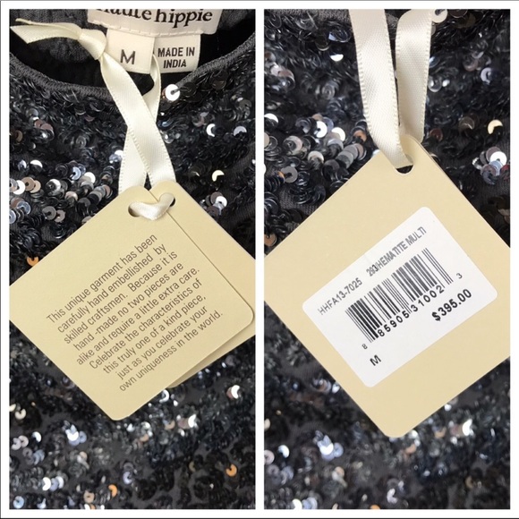 Haute Hippie Caviar Sequin Zebra Mini Medium New! - Picture 7 of 8